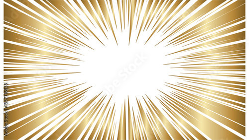 Golden Burst Lines with Glowing Effect