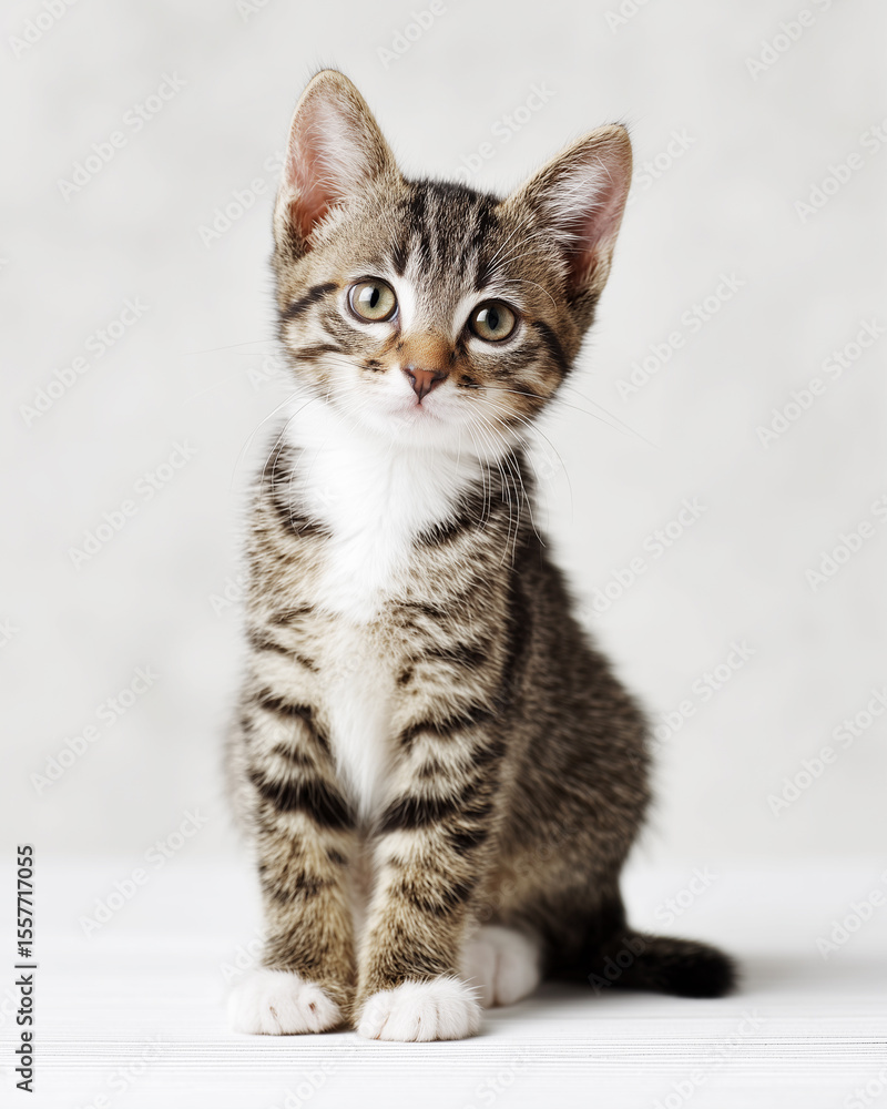 Obraz premium cat on white background