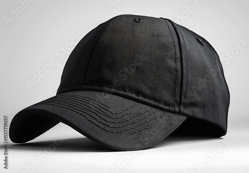 Black Baseball Cap Mockup Blank Template for Design