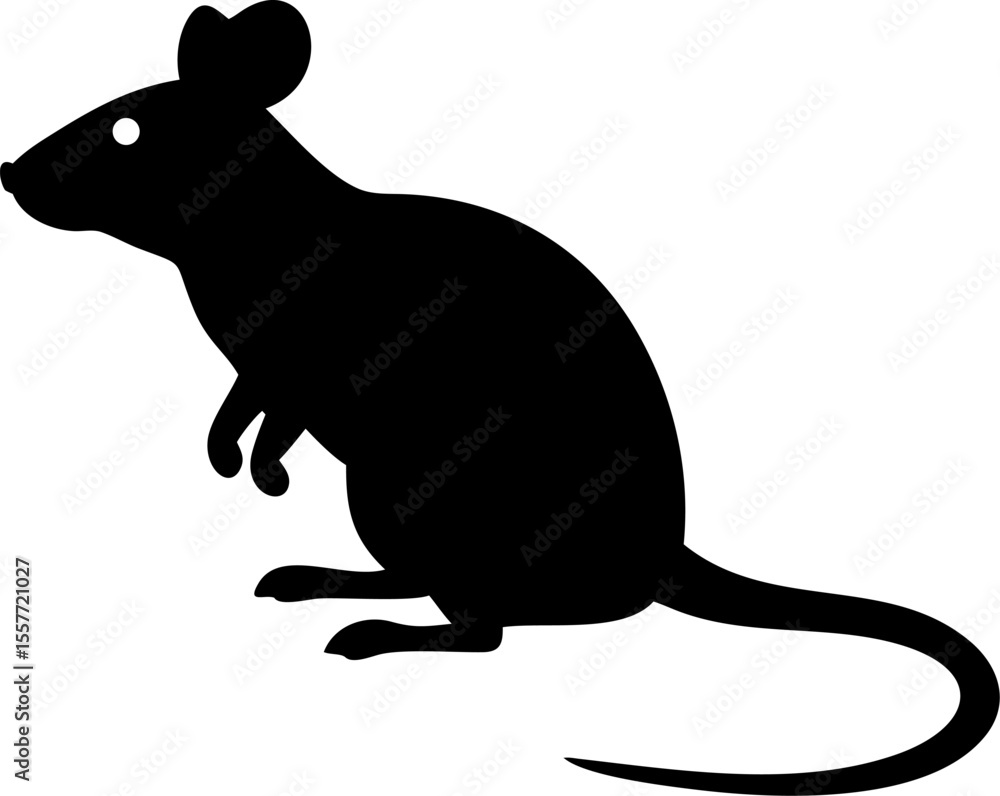 Obraz premium A funny cartoon vector silhouette of a cute black cat and white dog mammal with a tail, an isolated pet animal drawing