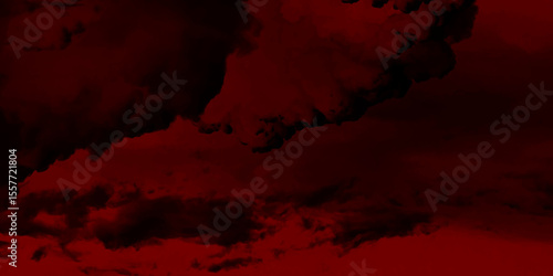 Dark red powder explosion cloud on black background. Abstract red and black grunge texture smoke. smoke fog misty texture overlay on dark black. paranormal red mystic smoke, clouds for movie.