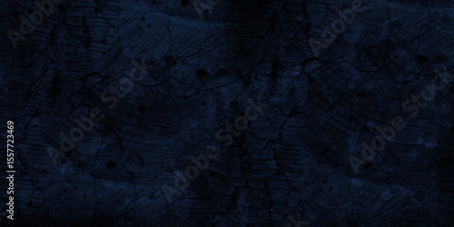 Abstract panorama of dark blue slate grunge texture, cement concrete dust crack wall texture. blue marble stone texture. blue paper texture. old surface natural ceramic wall texture.