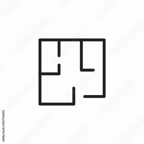 house plan icon sign vector