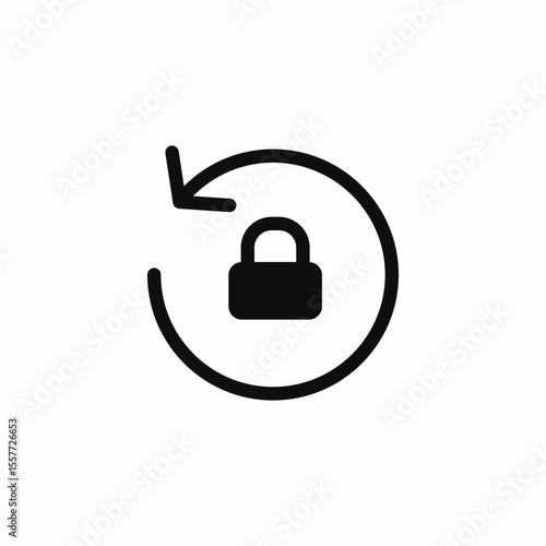 lock circle icon sign vector