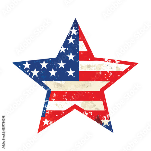 american flag star