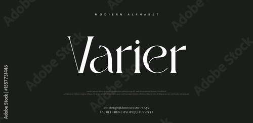 Varier  modern Bold Font. Regular Italic Number Typography urban style alphabet fonts for fashion, sport, technology, Crypto, digital, movie, logo design, vector illustration	