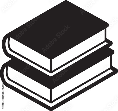 World Book Day. Stack of books, glasses, vertical books, and coffee isolated on a white background. Set of hand-drawn educational vector illustrations. Every illustration is isolated