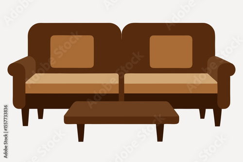 set of leather armchair