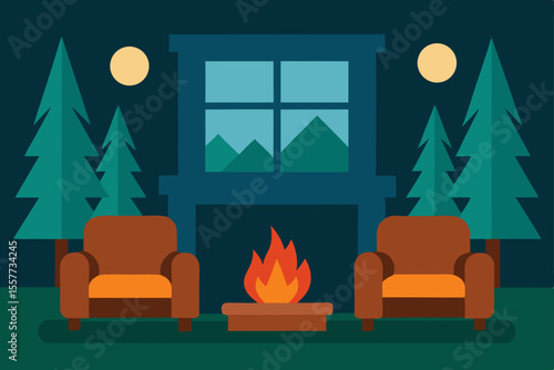 living room with christmas tree