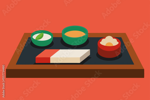 japanese kaiseki meal served on tatami floor