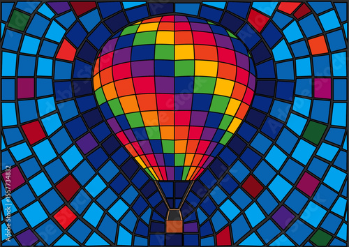 Balloon design glass stained moses illustration vector