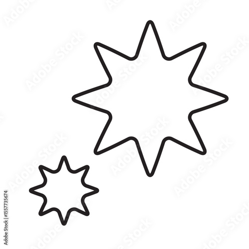 イラスト素材：シンプルなギザギザの円形イラスト　単品　ベクター