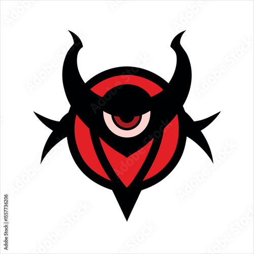 vector illustration of a red devil