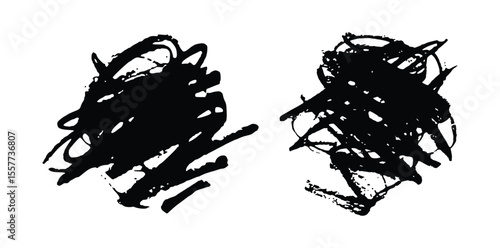 Abstract Scribbled Artwork Symbolizing Mental Health Struggles, Anxiety, and Emotional Turmoil