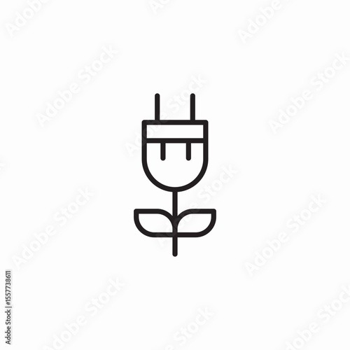 flower plug icon sign vector