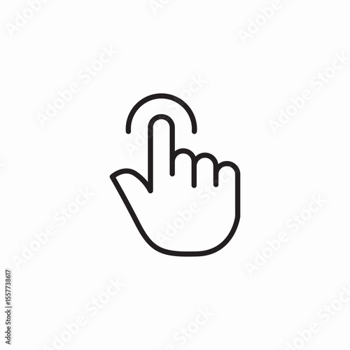 finger tap icon sign vector