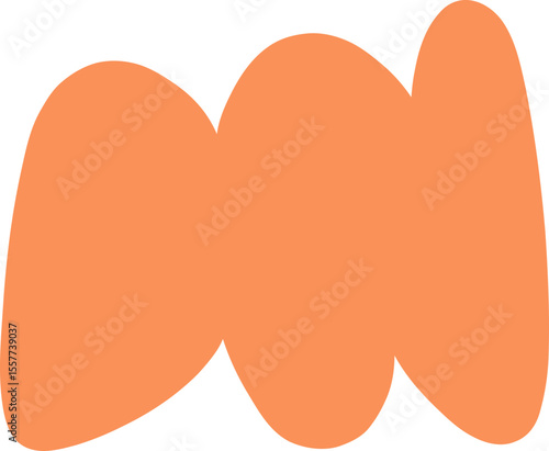 Curved Blob With Drooped Folded Edge Form