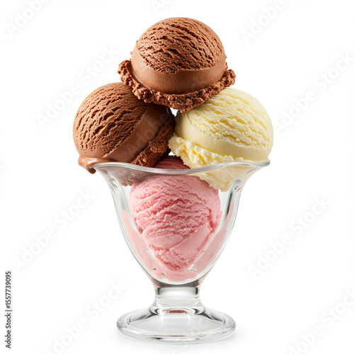 Three Scoops of Ice Cream Sundae