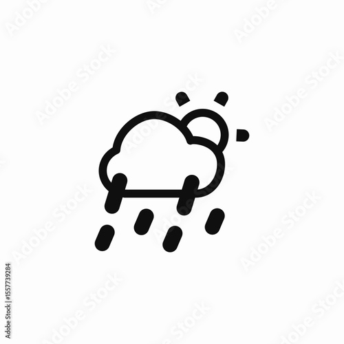 rainy day icon sign vector