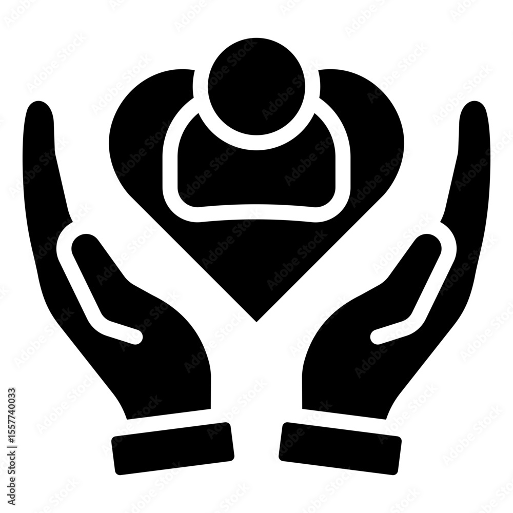 Obraz premium Caring Glyph Icon
