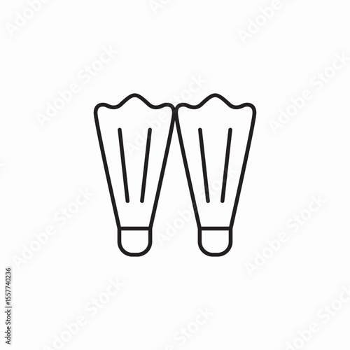 swimming fins icon sign vector
