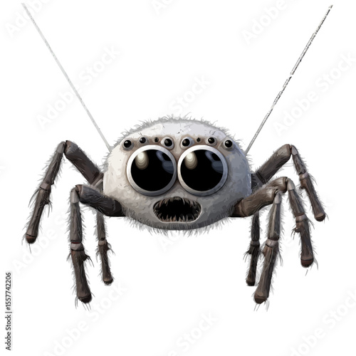 spider on white background