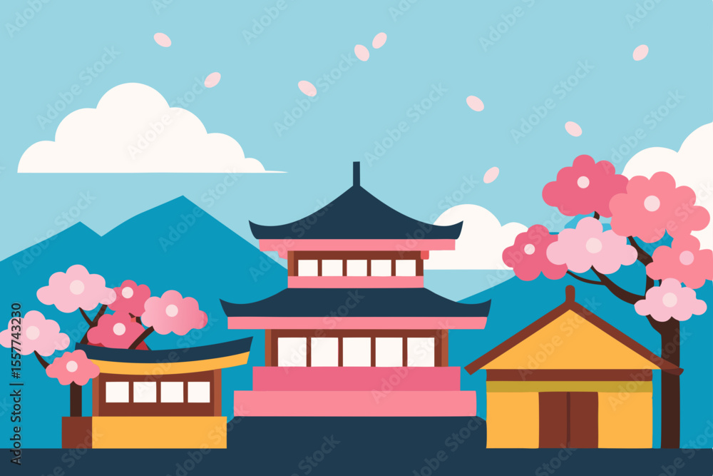 Fototapeta premium japanese temple in japan