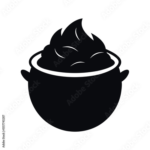 russian cabbage soup dark vector image icon