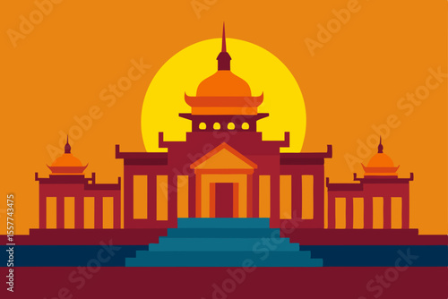 taj mahal vector illustration