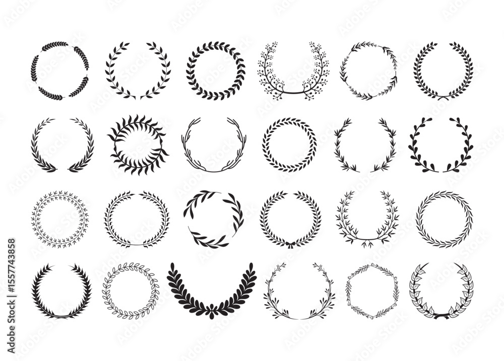 Wreath vector, Wreath clipart, Wreath silhouette Wreath vector, Wreath clipart, Wreath silhouette