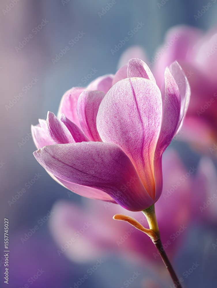 Fototapeta premium Sunflower field under blue sky with sunlight