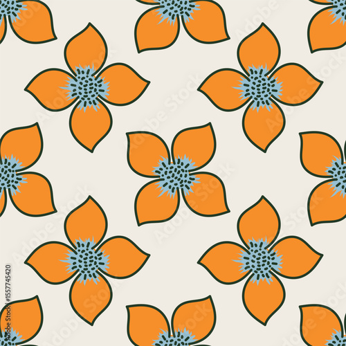 Cute feminine seamless watercolor pattern with little tiny wildflowers, hand drawn