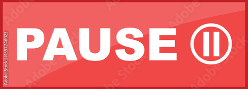 vector illustration digital pause button