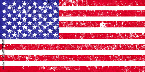 Closeup bendera Amerika grunge. Closeup of grunge American flag.