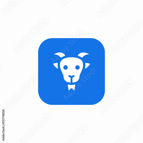 animal goat icon sign vector