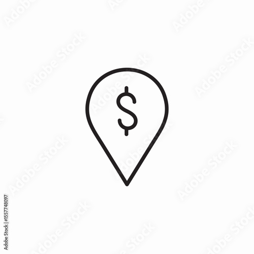 bank location icon sign vector