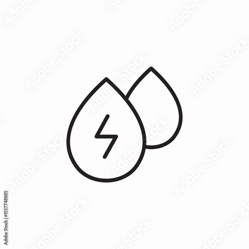 hydro power icon sign vector