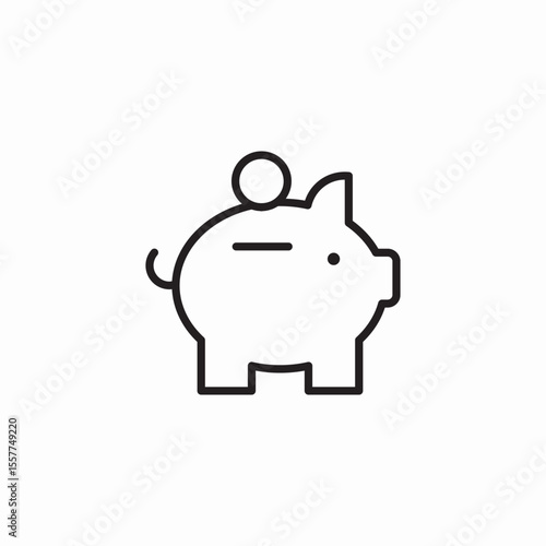 piggy bank savings icon sign vector