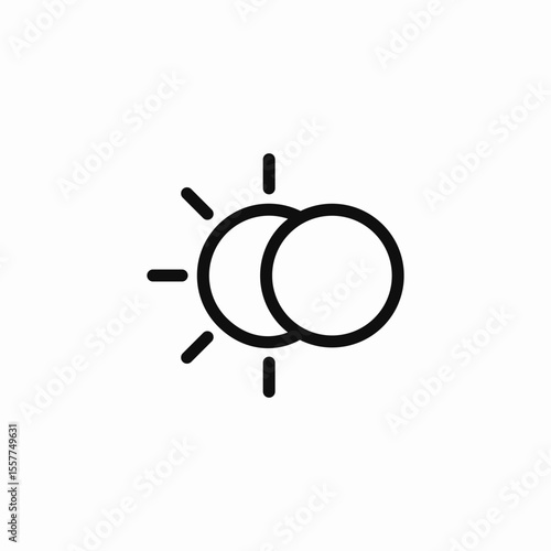 solar eclipse icon sign vector