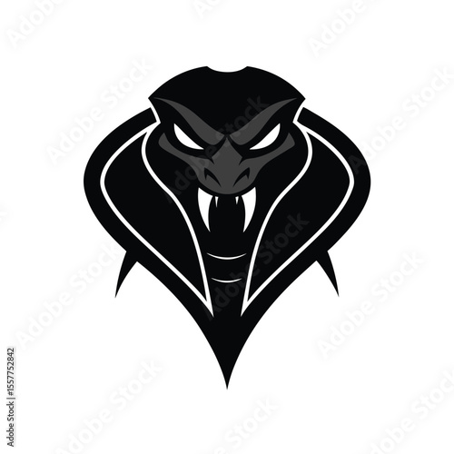 Abstract cobra head logo vector illustration flare design minimalist Vector illustration