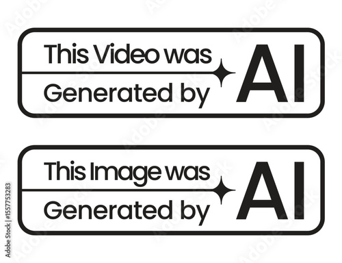 Wallpaper Mural ai generated image and video disclaimer label graphic in stacked layout on white background Torontodigital.ca