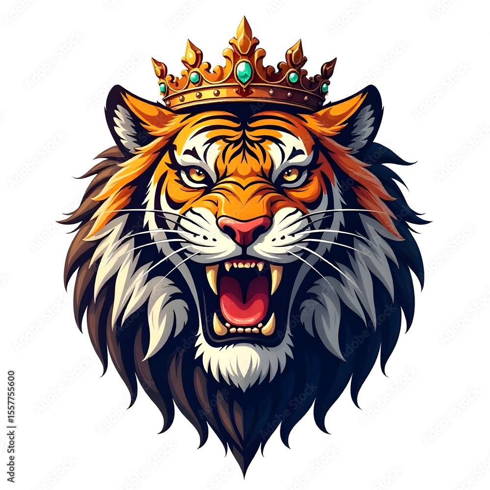 illustration mascot tiger head logo illustration mascot tiger head logo