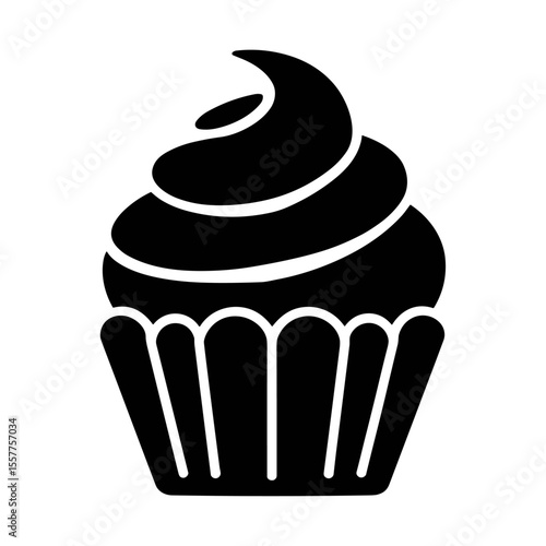 cupcake, dessert, sweet, cherry, cream, bakery, food, cake, vector, illustration, muffin, pastry, celebration, tasty, party, icing, snack, delicious, baking, birthday, cream, confectionery, sugar, fro