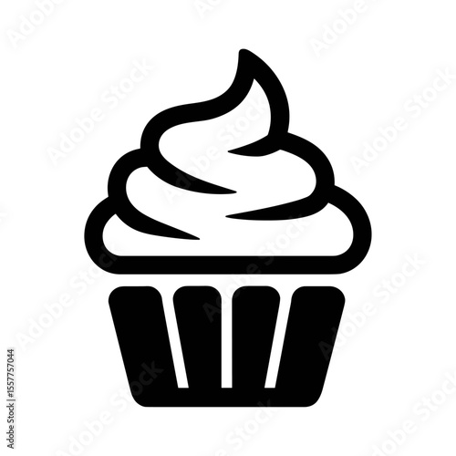 cupcake, dessert, sweet, cherry, cream, bakery, food, cake, vector, illustration, muffin, pastry, celebration, tasty, party, icing, snack, delicious, baking, birthday, cream, confectionery, sugar, fro