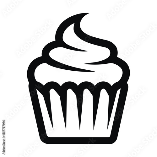 cupcake, dessert, sweet, cherry, cream, bakery, food, cake, vector, illustration, muffin, pastry, celebration, tasty, party, icing, snack, delicious, baking, birthday, cream, confectionery, sugar, fro