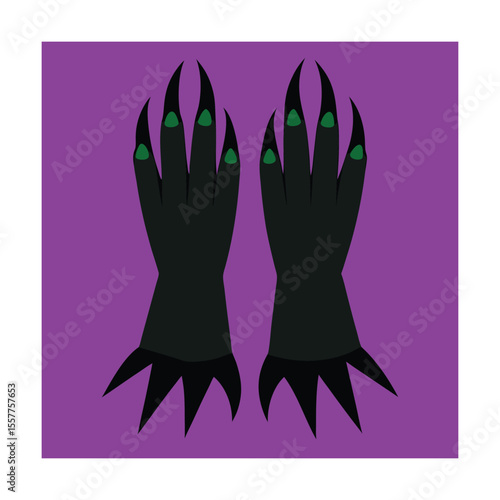Black claw gloves