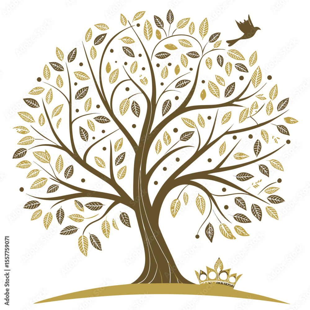 Obraz premium Tree Outline Royalty Vector Illustration