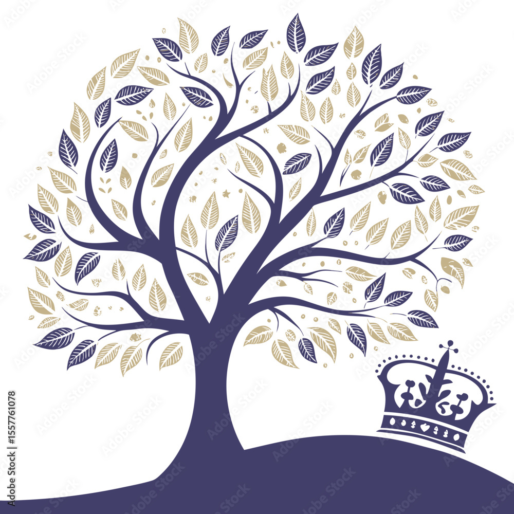 Obraz premium Tree Outline Royalty Vector Illustration