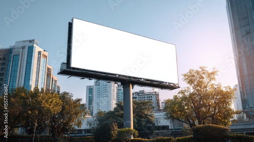 Wallpaper Mural Street billboard mockup photographed from low angle Torontodigital.ca