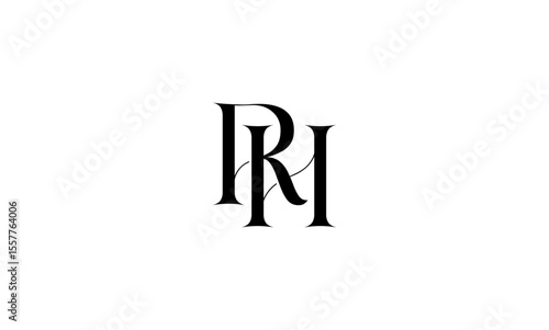 RH initial letters, monogram logo